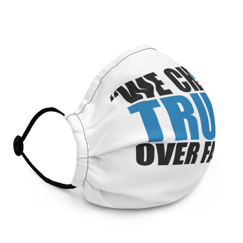 We chose truth over facts! Premium face mask - Image 3