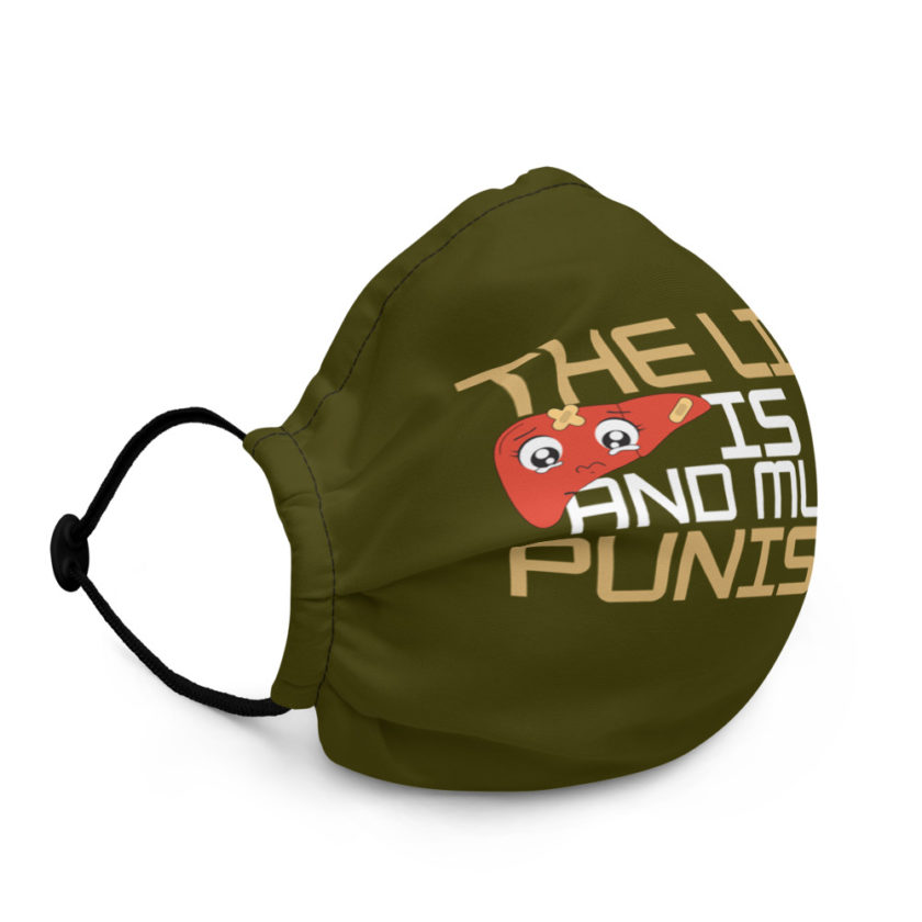 The liver is evil and must be punished!  Premium face mask - Image 3