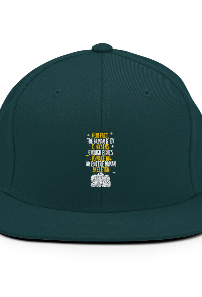 Fun fact, the human body contains enough bones to make up an entire human skeleton  Snapback Hat