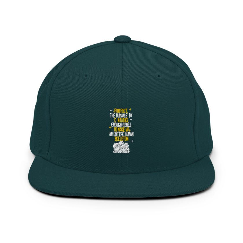 Fun fact, the human body contains enough bones to make up an entire human skeleton  Snapback Hat