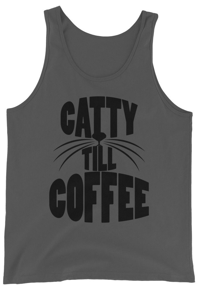 Catty till coffee Unisex Tank Top