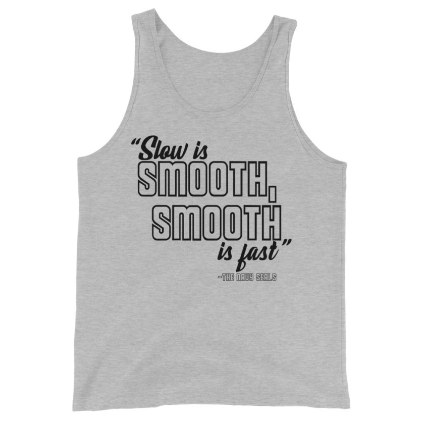 Slow is smooth, smooth is fast The Navy Seals  Unisex Tank Top - Image 2