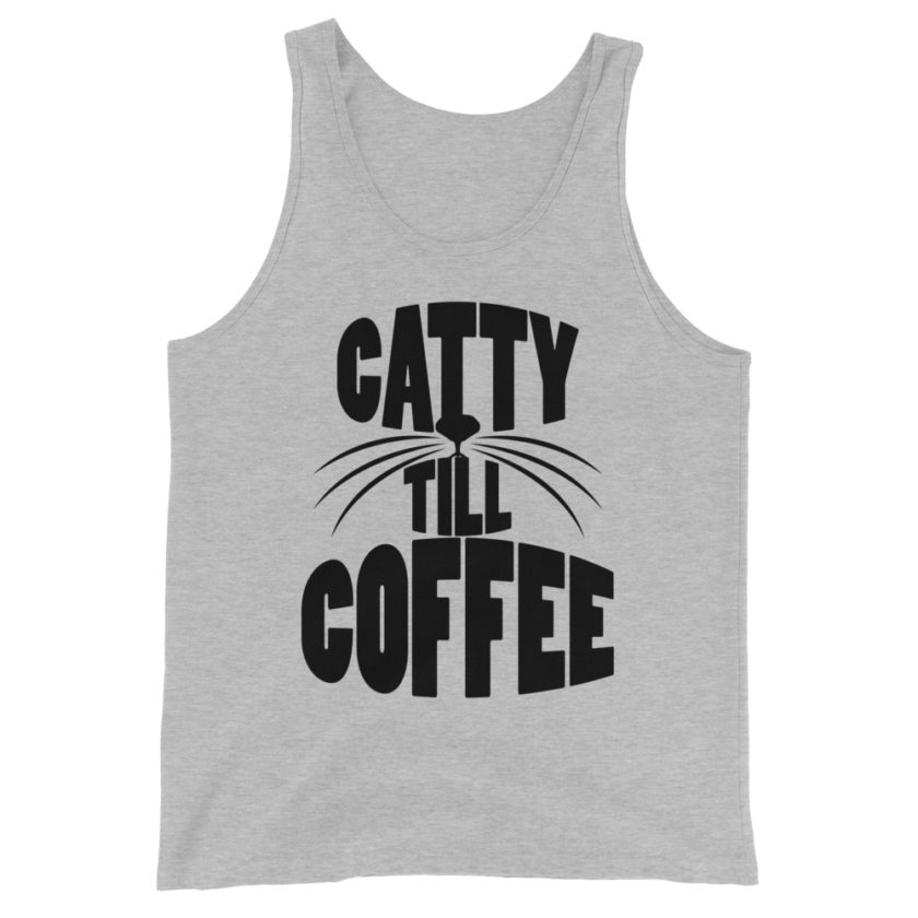 Catty till coffee Unisex Tank Top - Image 5