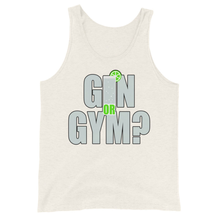 Gin or Gym?  Unisex Tank Top - Image 9