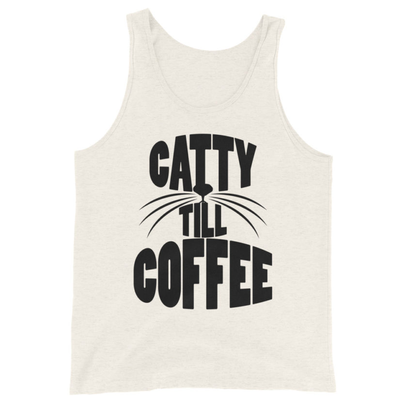 Catty till coffee Unisex Tank Top - Image 6