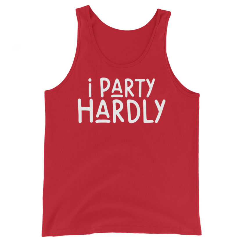 I party hardly Unisex Tank Top - Image 4