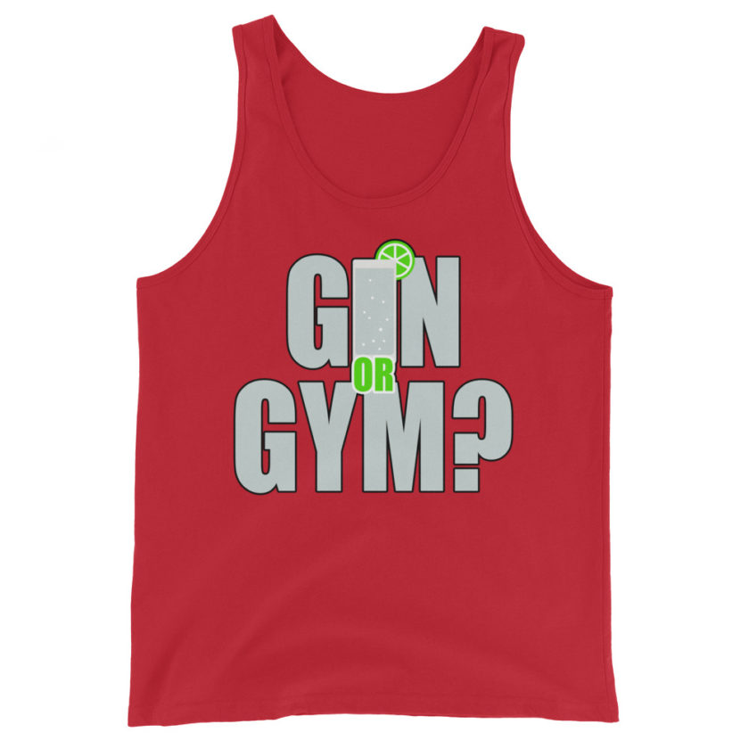 Gin or Gym?  Unisex Tank Top - Image 4