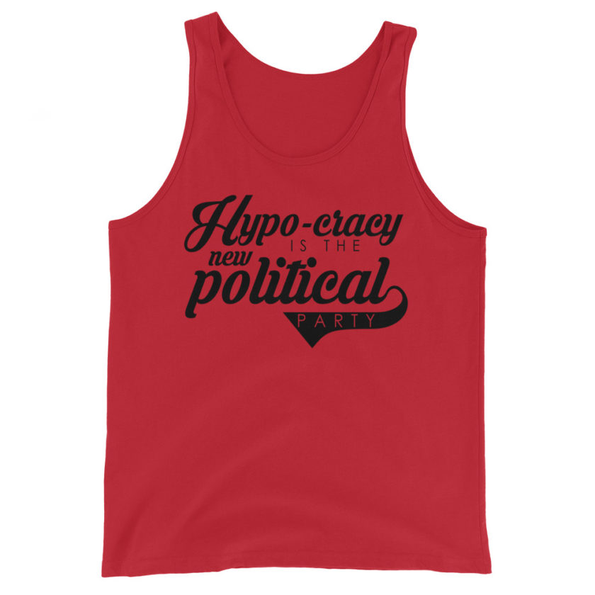 Hypo-cracy is the new political party Unisex Tank Top - Image 2