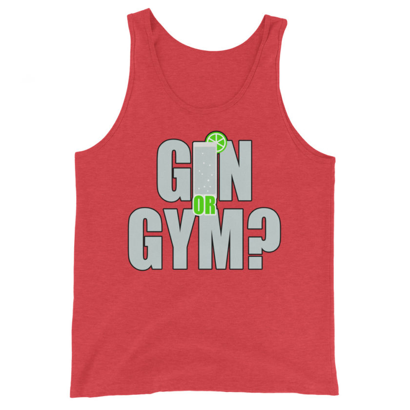 Gin or Gym?  Unisex Tank Top - Image 7