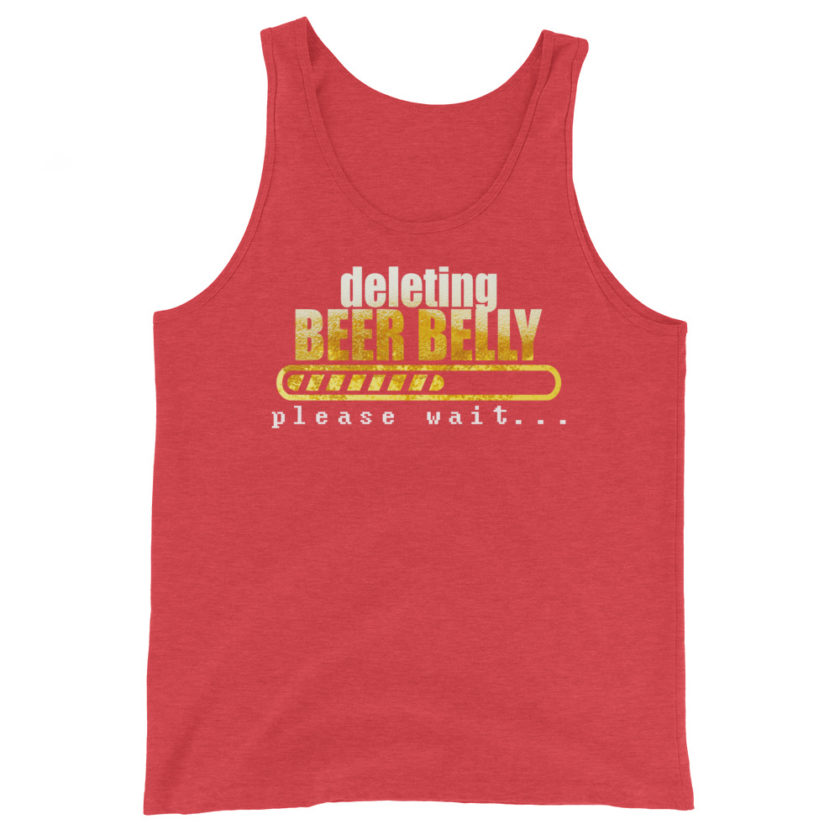 Deleting beer belly, please wait...  Unisex Tank Top - Image 7
