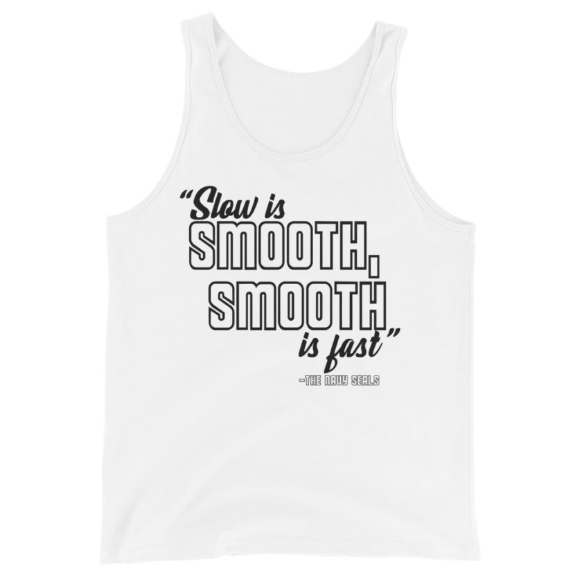 Slow is smooth, smooth is fast The Navy Seals  Unisex Tank Top - Image 4