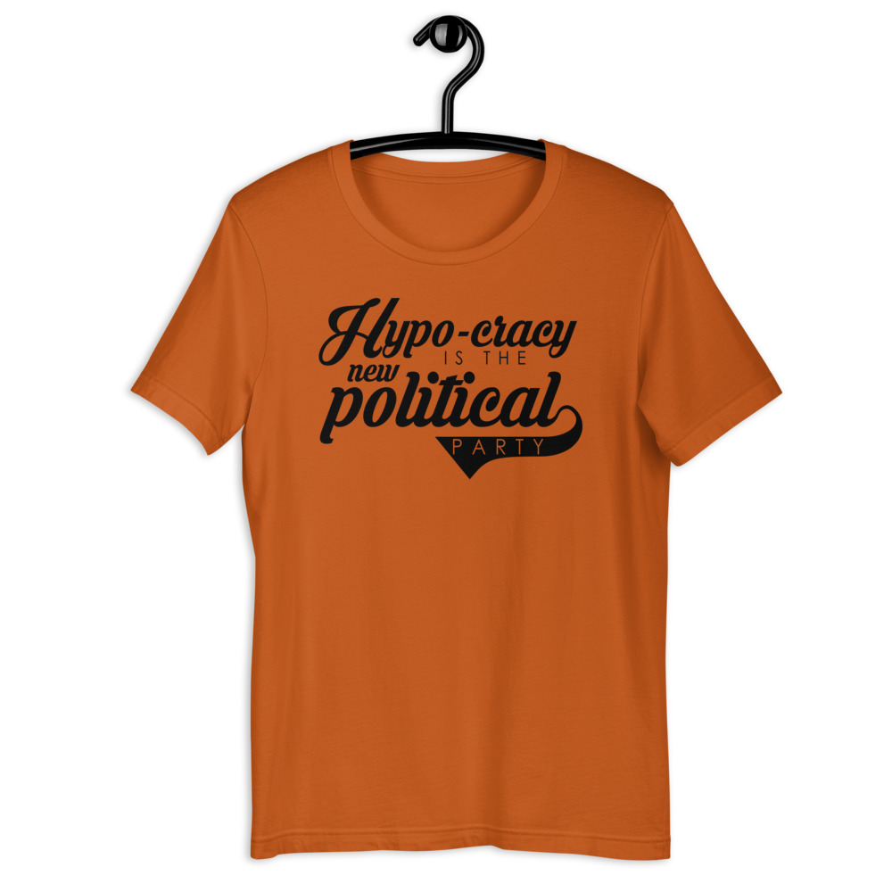 Hypo-cracy is the new political party Short-Sleeve Unisex T-Shirt - Image 3