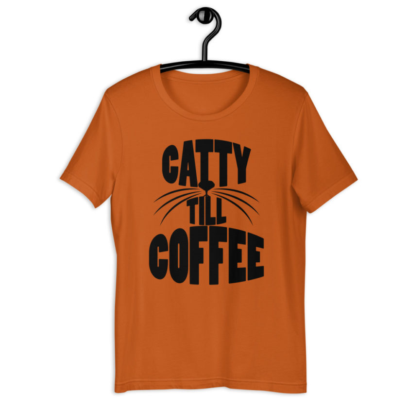Catty till coffee Short-Sleeve Unisex T-Shirt - Image 4