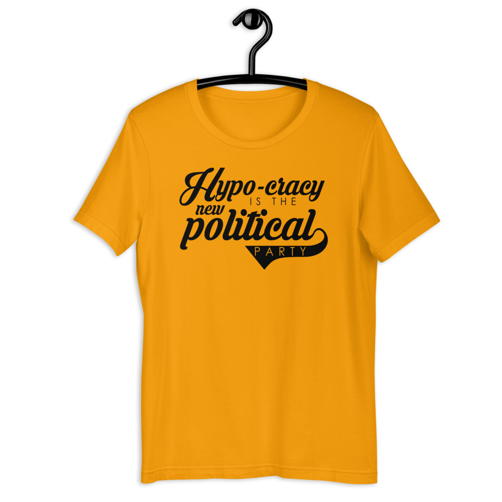 Hypo-cracy is the new political party Short-Sleeve Unisex T-Shirt - Image 7