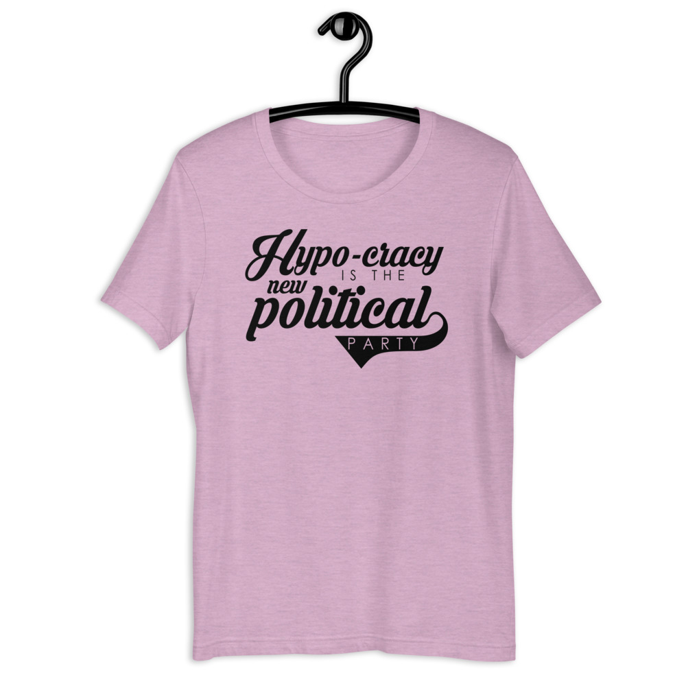 Hypo-cracy is the new political party Short-Sleeve Unisex T-Shirt - Image 8