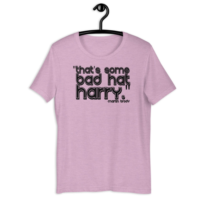 That's some bad hat Harry. Martin Brady, Jaws Short-Sleeve Unisex T-Shirt - Image 8