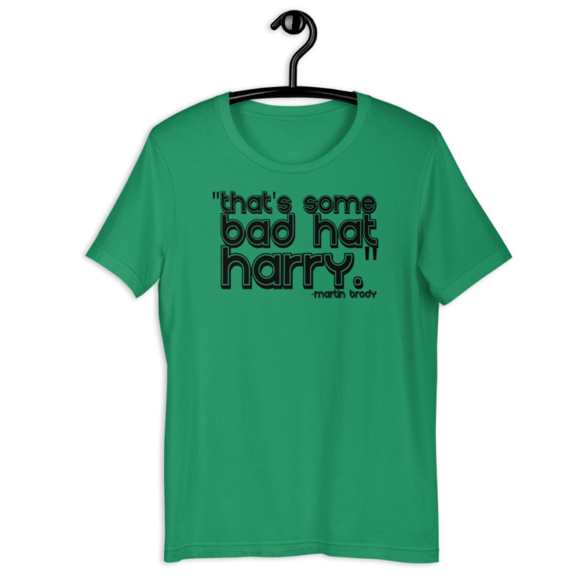 That's some bad hat Harry. Martin Brady, Jaws Short-Sleeve Unisex T-Shirt - Image 5