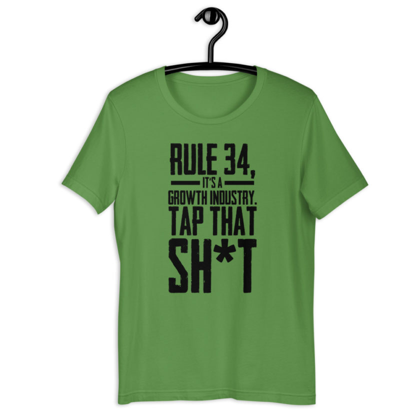 Rule 34, it's a growth industry. Tap that shit! Short-Sleeve Unisex T-Shirt - Image 6
