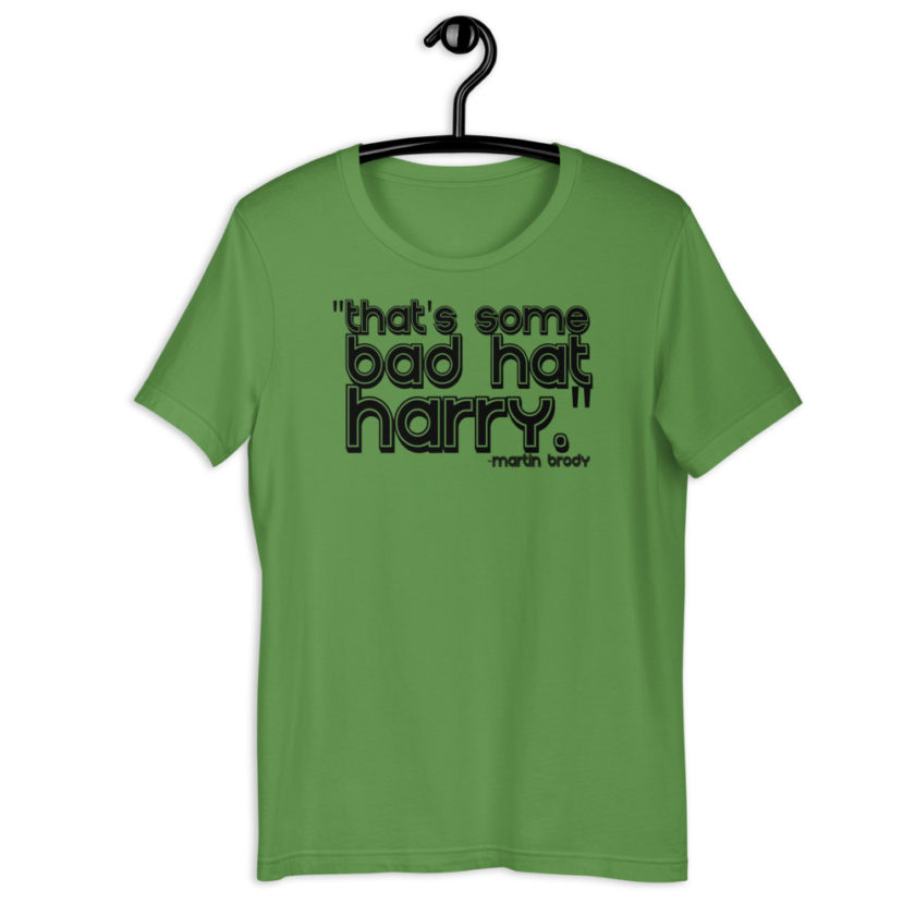 That's some bad hat Harry. Martin Brady, Jaws Short-Sleeve Unisex T-Shirt - Image 6