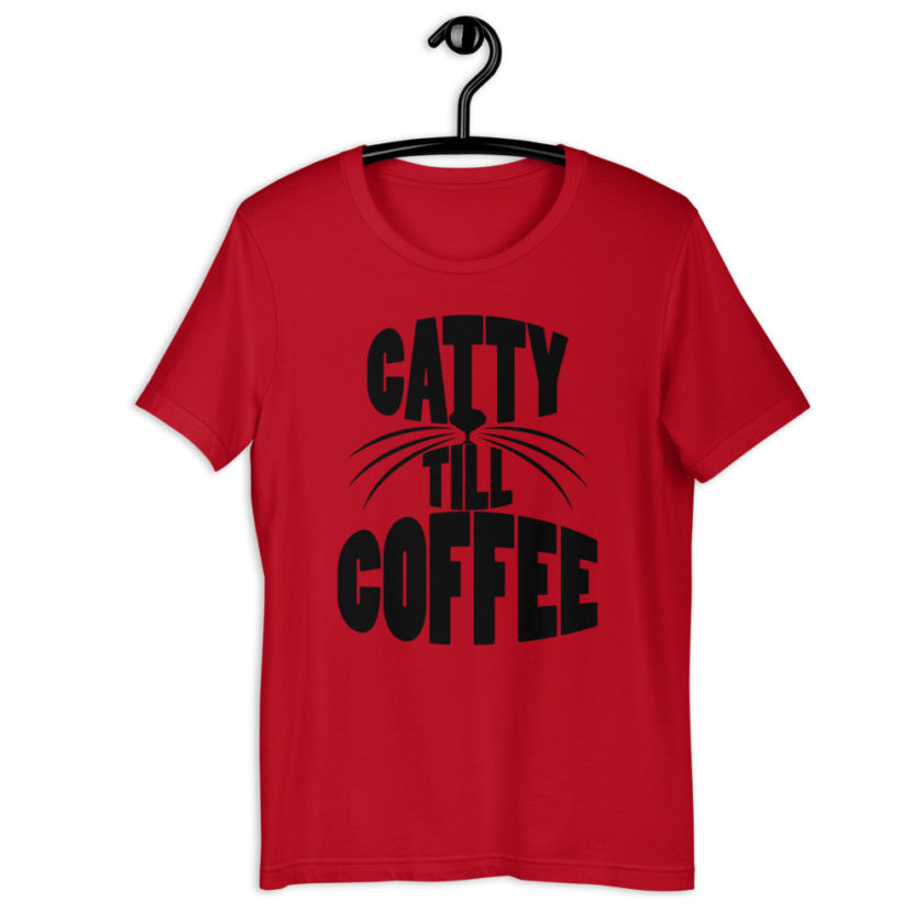 Catty till coffee Short-Sleeve Unisex T-Shirt - Image 2