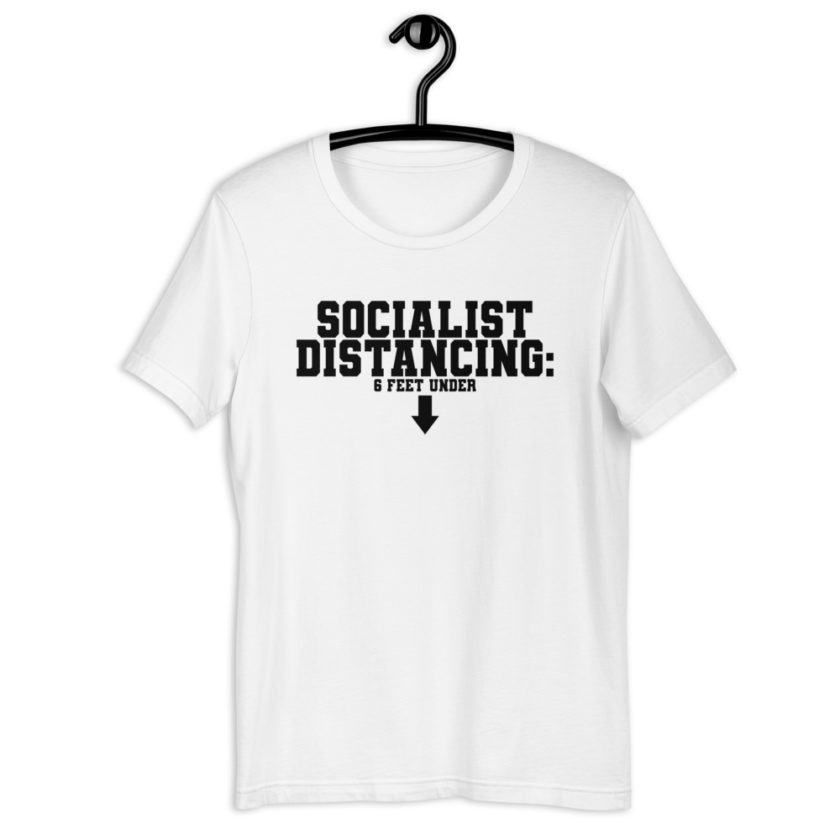Socialist Distancing: 6 feet under Short-Sleeve Unisex T-Shirt - Image 9