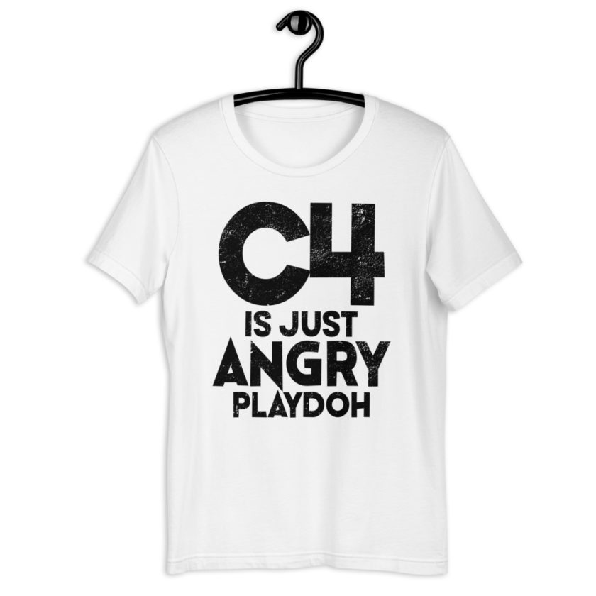 C4 is just angry playdoh Short-Sleeve Unisex T-Shirt - Image 10
