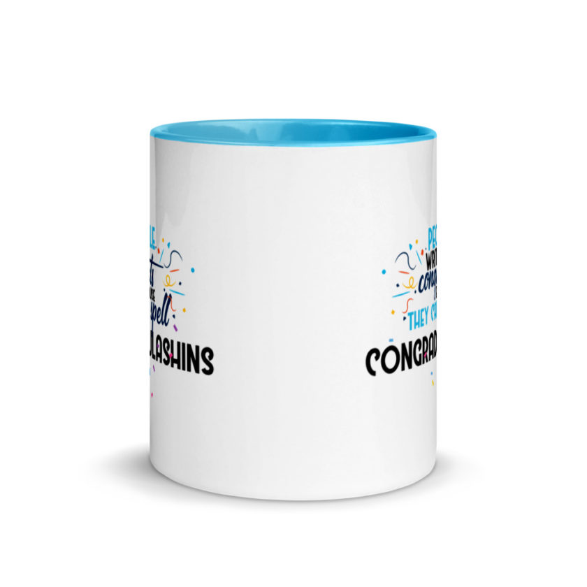 People write congrats because they can't spell congradjulashins. Mug with Color Inside - Image 12