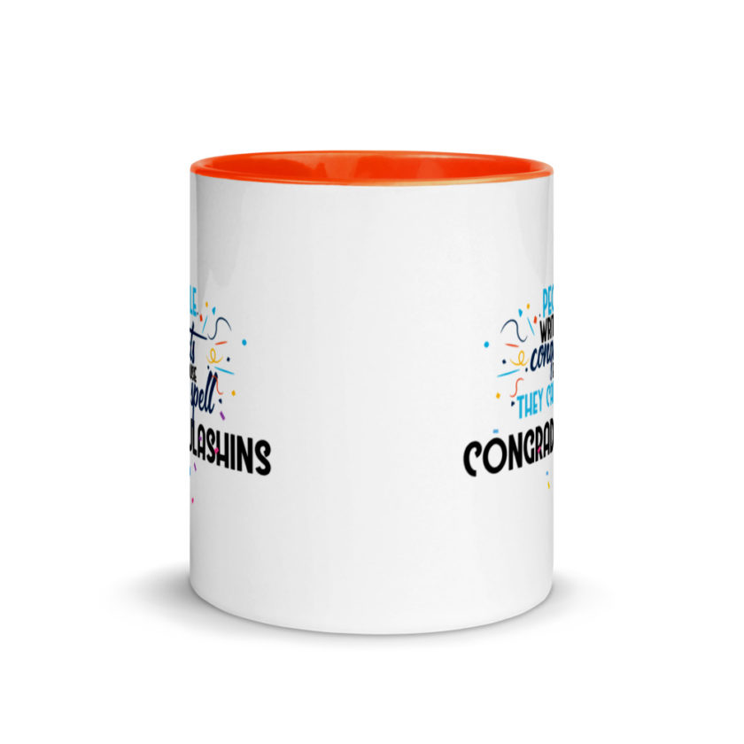 People write congrats because they can't spell congradjulashins. Mug with Color Inside - Image 9