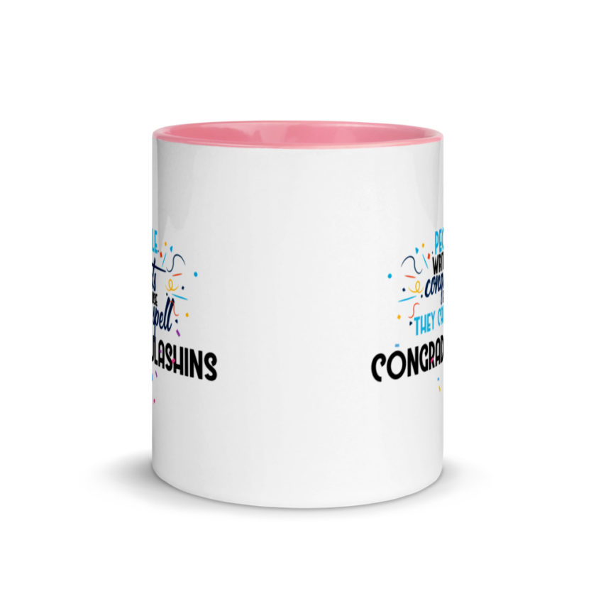 People write congrats because they can't spell congradjulashins. Mug with Color Inside - Image 14