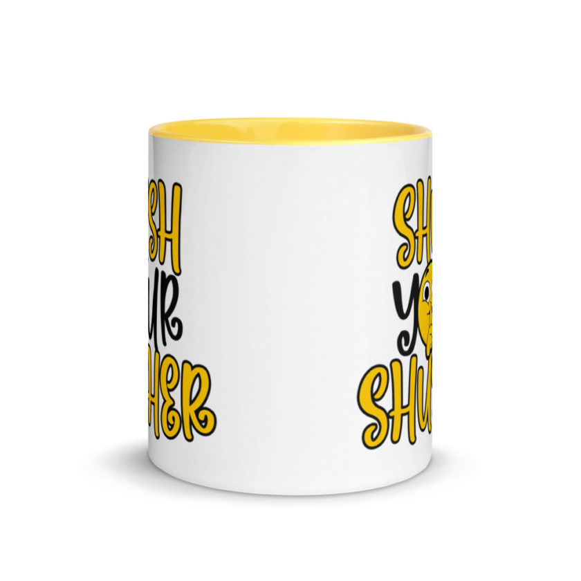 Shush your Shusher! Mug with Color Inside - Image 18