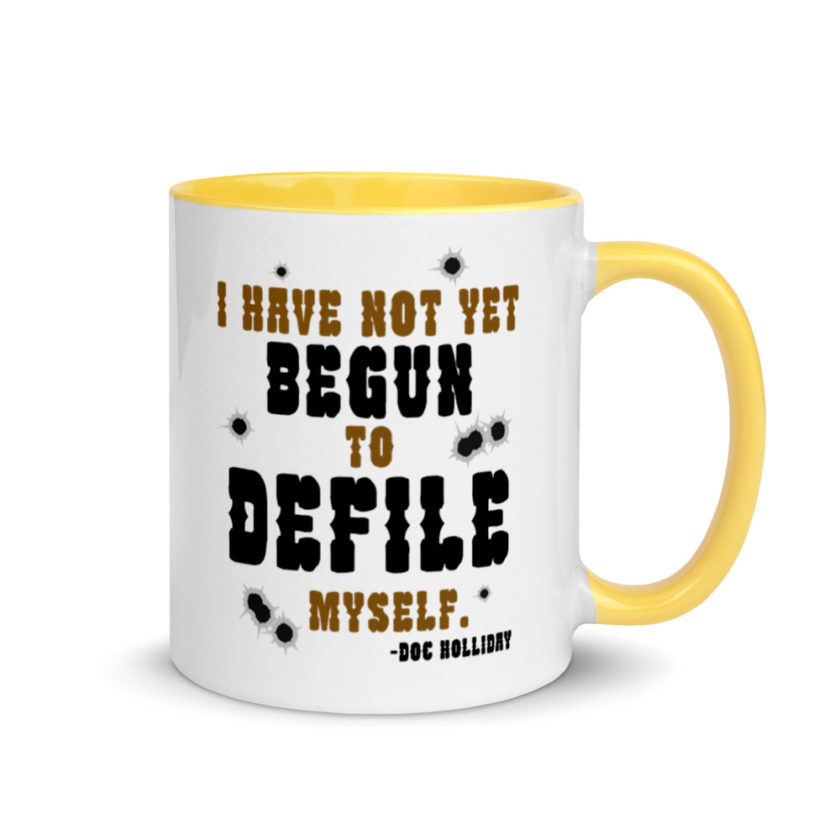I have not yet begun to defile myself. Mug with Color Inside - Image 16