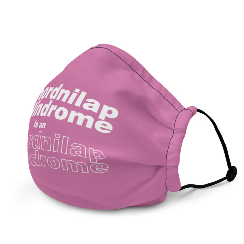 emordnilap palindrome is an emordnilap palindrome Premium face mask - Image 4