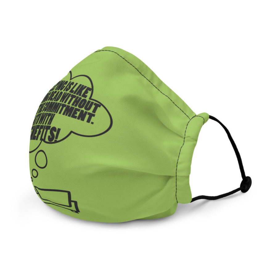 Sleeping is great because it like being dead without the commitment. Death with benefits... Premium face mask - Image 4
