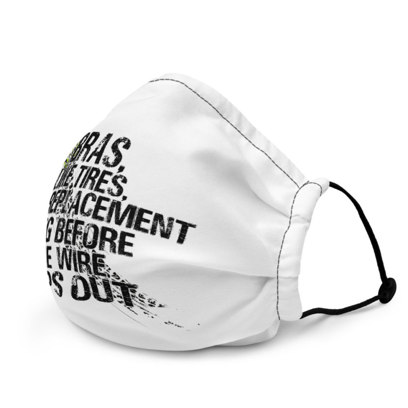 Bras, like tires, need replacement long before the wire pops out Premium face mask - Image 4