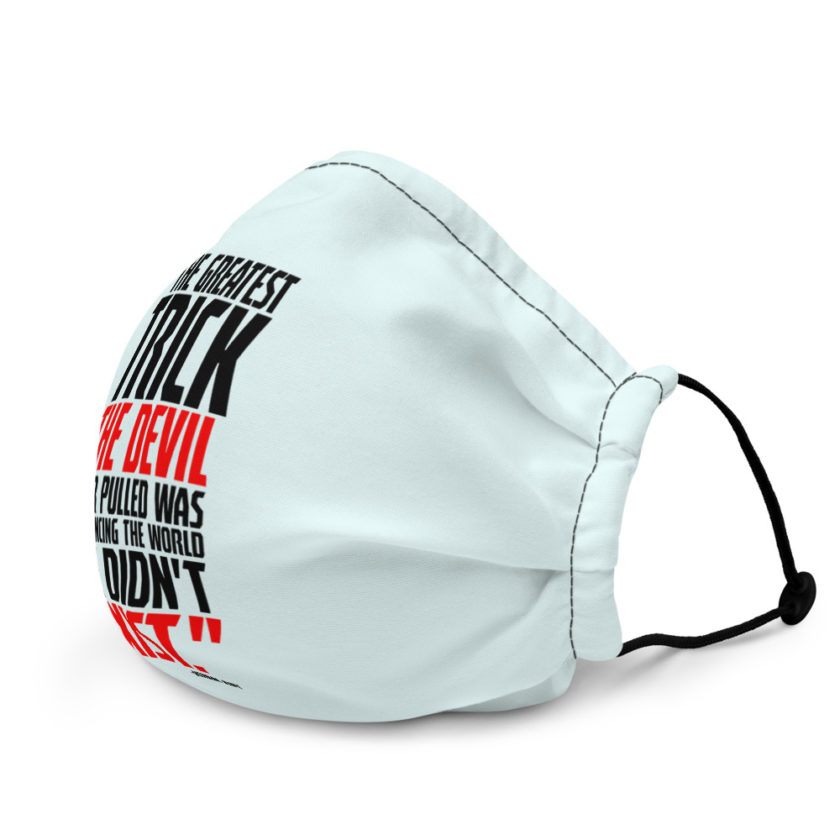 The greatest trick the Devil ever pulled was convincing the world he didn't exist - Verbal Kint, The Usual Suspects Premium face mask - Image 4
