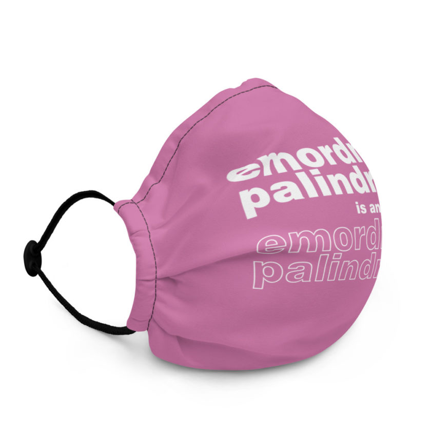 emordnilap palindrome is an emordnilap palindrome Premium face mask - Image 3