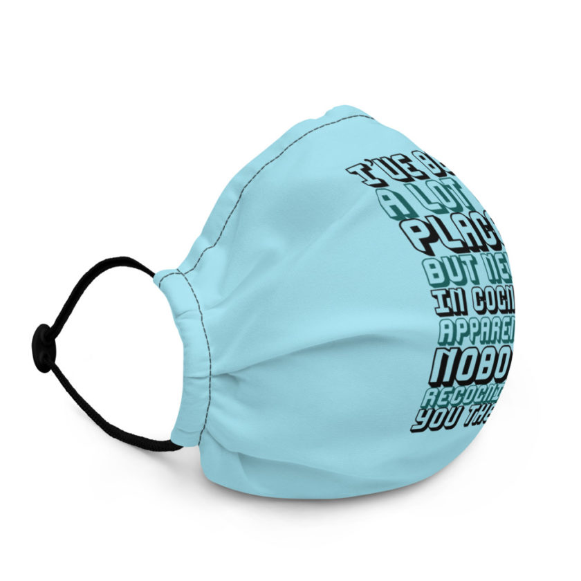 I've been a lot of places but never InCognito, apparently nobody recognizes you there Premium face mask - Image 3