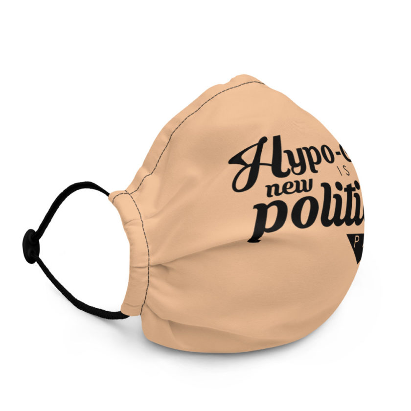 Hypo-cracy is the new political party  Premium face mask - Image 3
