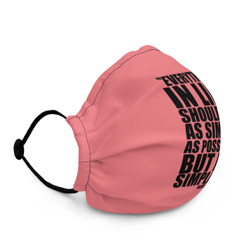 Everything in life should be as simple as possible but no simpler - Albert Einstein Premium face mask - Image 3