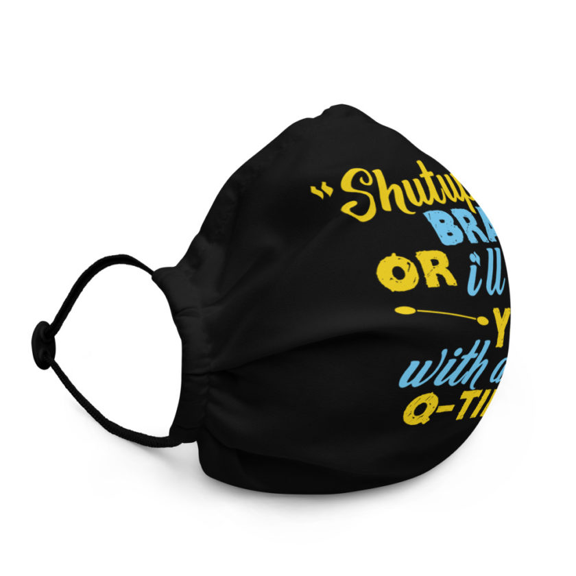 Shut up brain or I'll stab you with a Q-tip - Homer Simpson , The Simpsons Premium face mask - Image 3