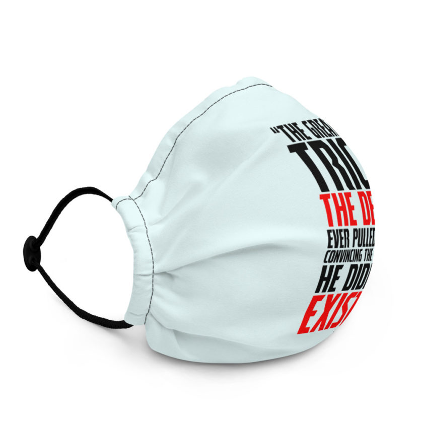 The greatest trick the Devil ever pulled was convincing the world he didn't exist - Verbal Kint, The Usual Suspects Premium face mask - Image 3