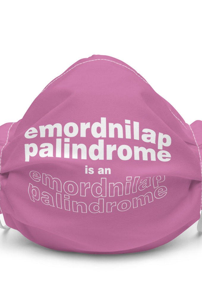 emordnilap palindrome is an emordnilap palindrome Premium face mask