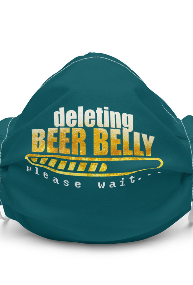 Deleting beer belly, please wait... Premium face mask