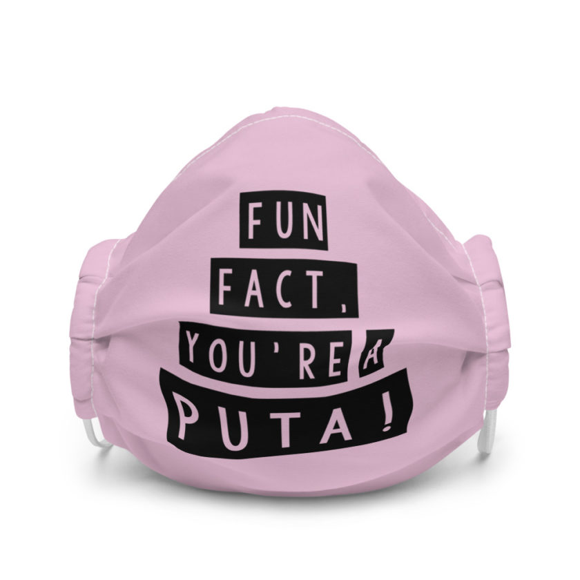 Fun fact, you're a puta Premium face mask