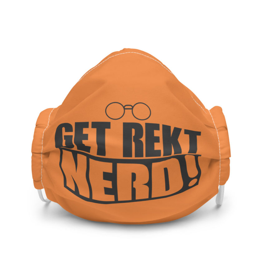 Get Wrecked Nerd! Premium face mask