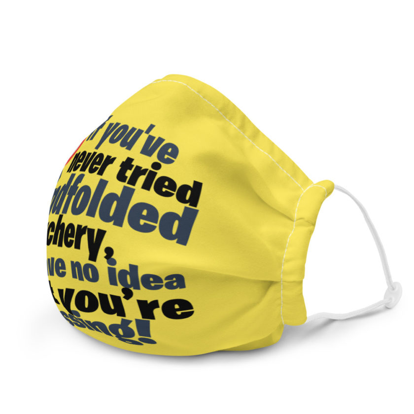If you you've never tried blindfolded archery, you have no idea what you're missing Premium face mask - Image 6