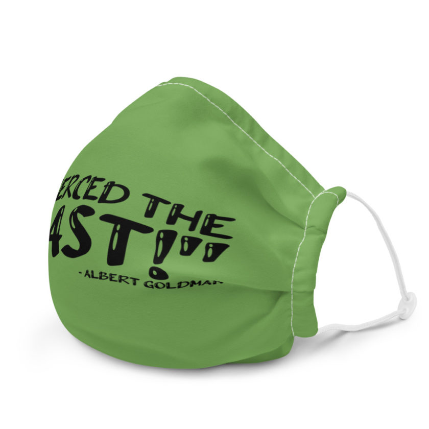 I pierced the toast! - Albert Goldman, The Birdcage Premium face mask - Image 6