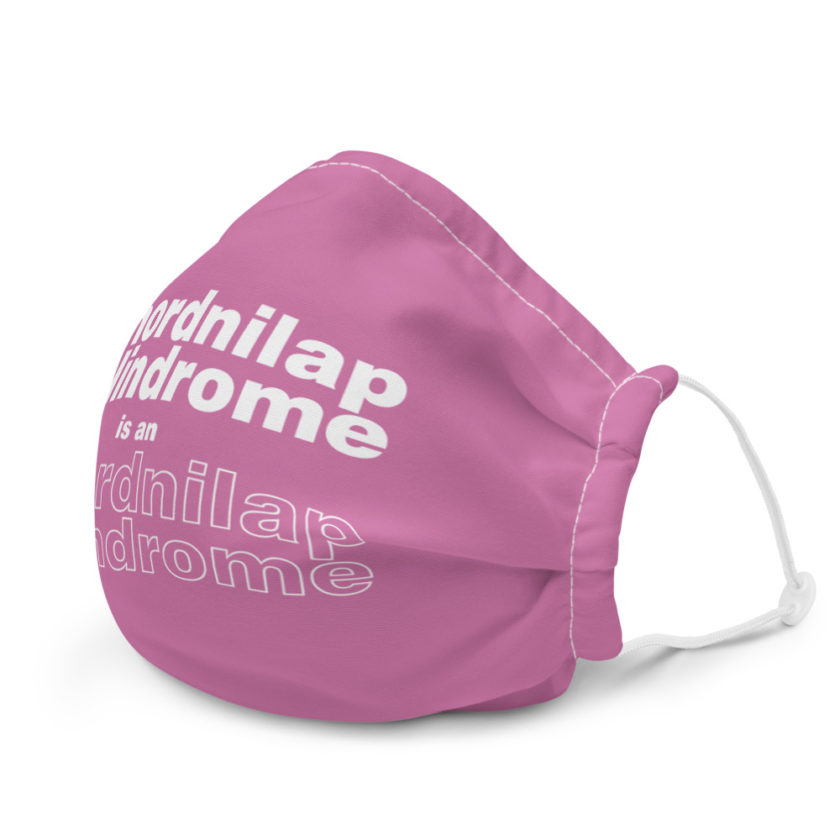 emordnilap palindrome is an emordnilap palindrome Premium face mask - Image 6