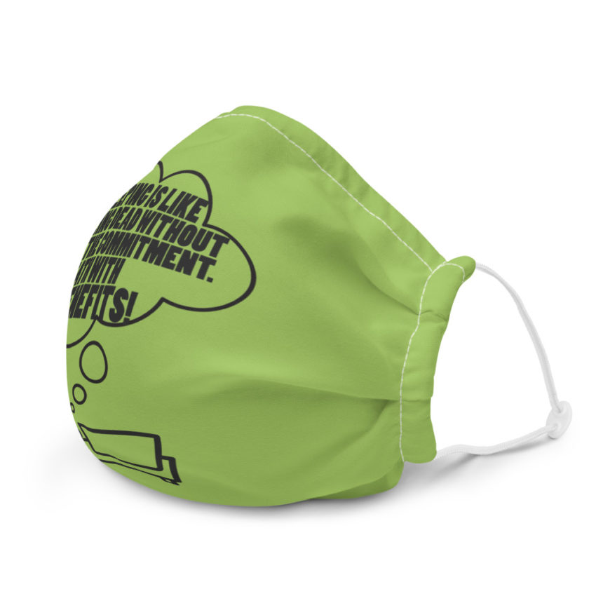 Sleeping is great because it like being dead without the commitment. Death with benefits... Premium face mask - Image 6