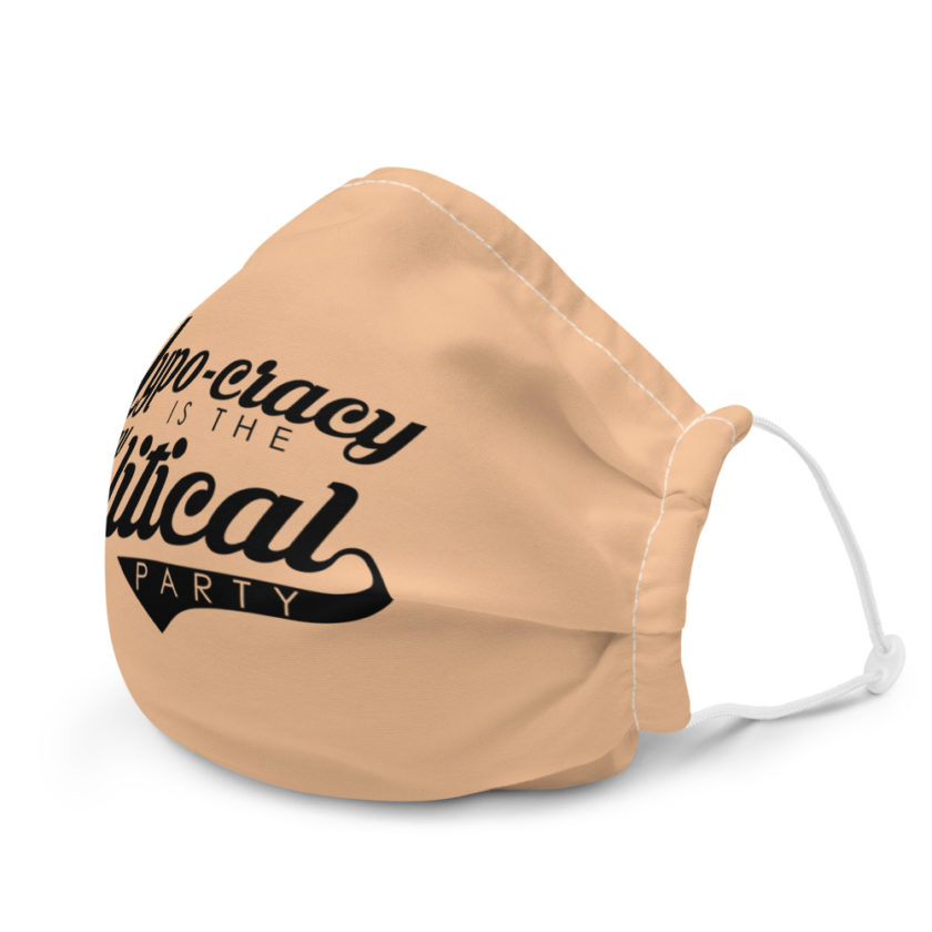 Hypo-cracy is the new political party  Premium face mask - Image 6